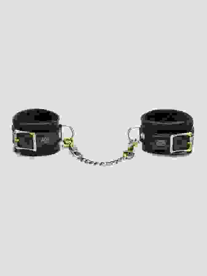 Fifty Shades of Grey Bound to You Faux Leather Wrist Cuffs, Black, hi-res
